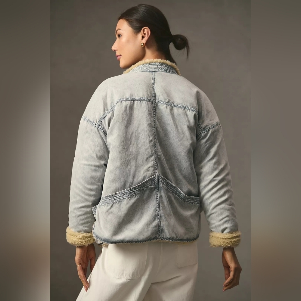 FREECITY x Anthropologie Faux Shearling Jacket S - Picture 10 of 15